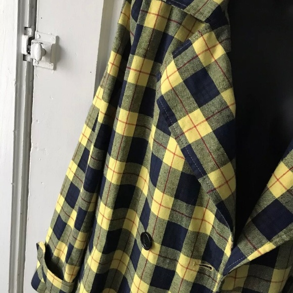 Nastygal Yellow Tartan Coat Size M BNWT. Condition is "New with tags" - Picture 4 of 4